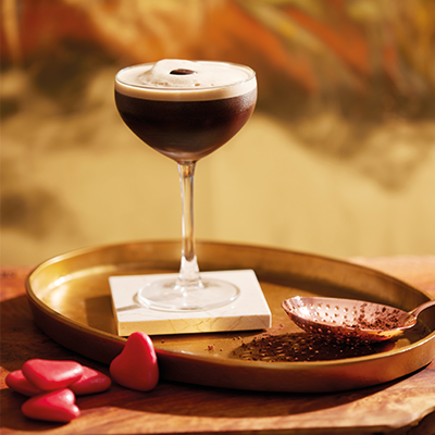 Espresso martini in cocktail glass
